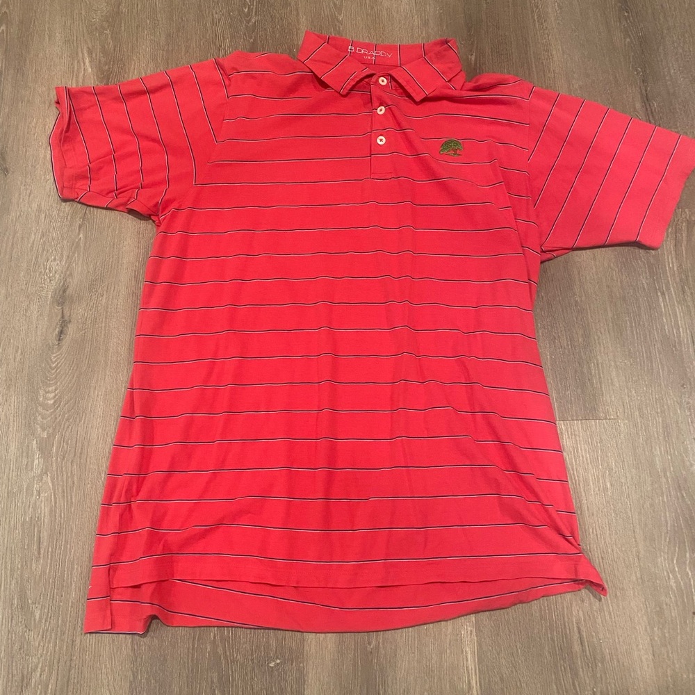 Red Striped Men's Polo Shirt